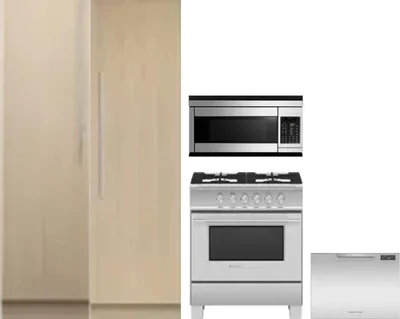 5 Piece Package Includes Refrigerator, Freezer, Range, Microwave And Dishwasher